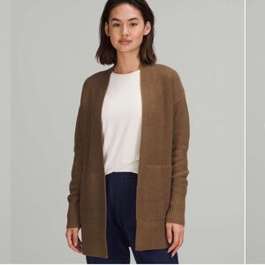 Lululemon Cashlu Sweater Wrap in Heathered Artifact Sz XS/S